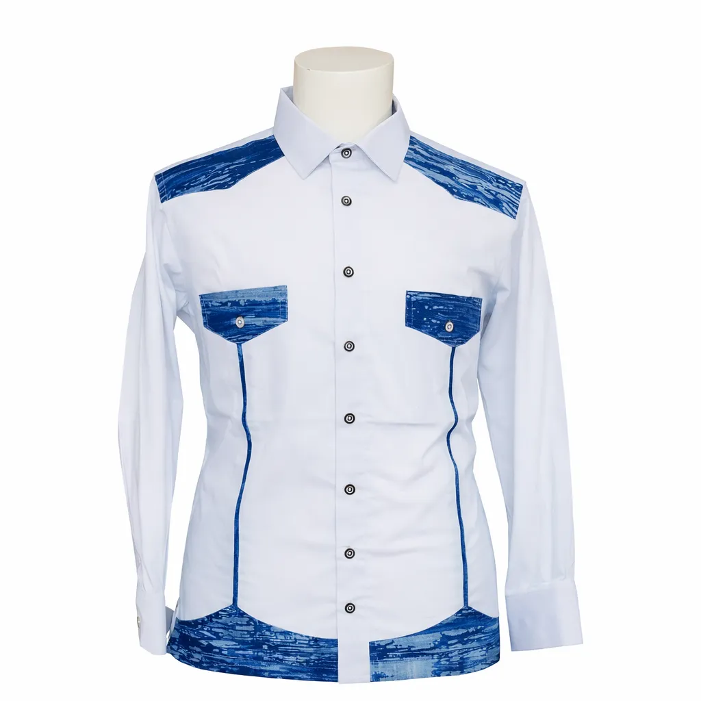 Chemise en coton blanche à manches longues – 1 pièce