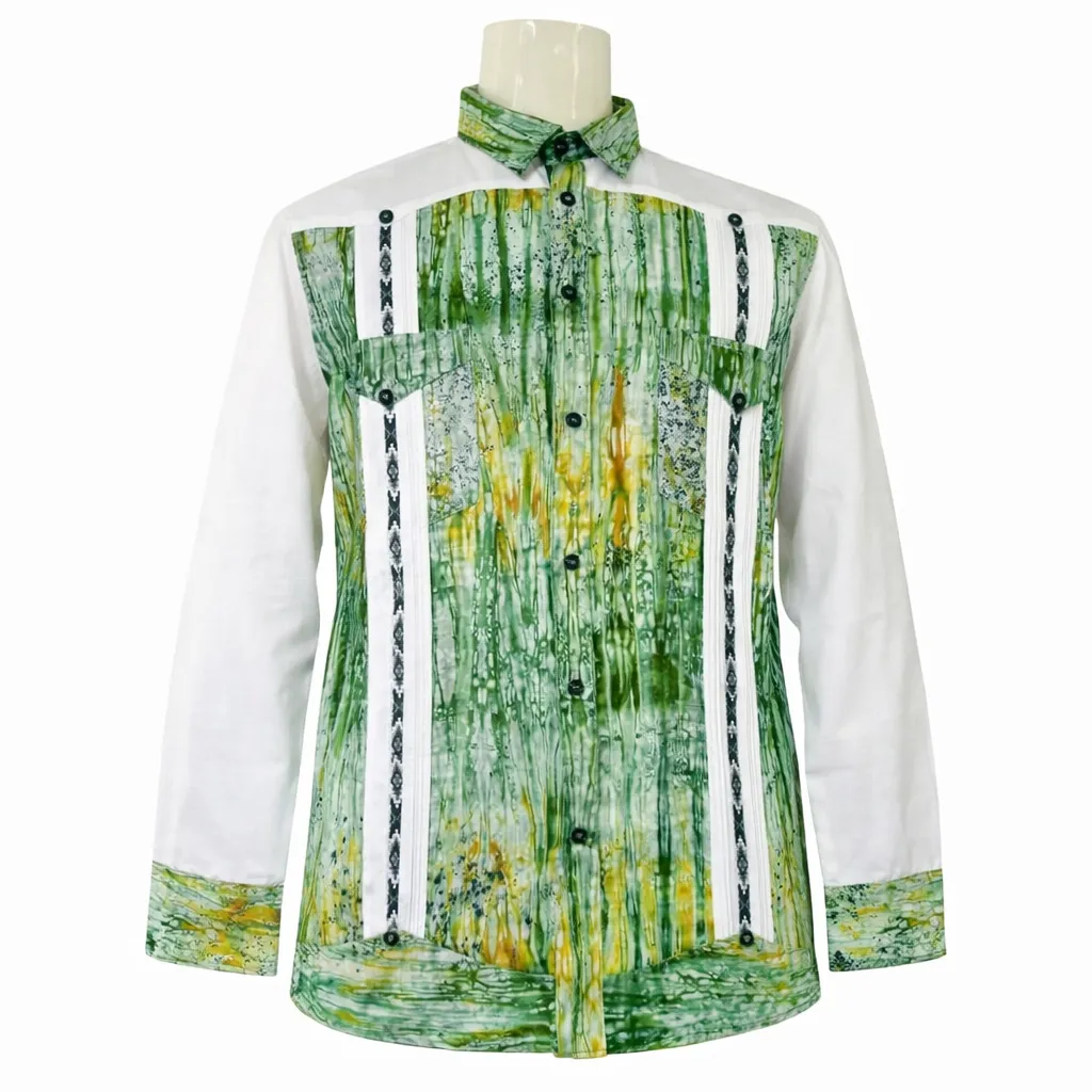 Chemise en coton verte à manches longues – 1 pièce